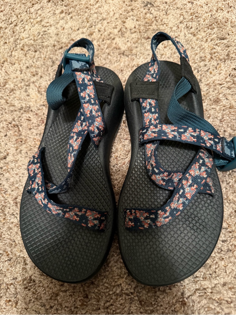 Women's Teal Floral Strap Chacos